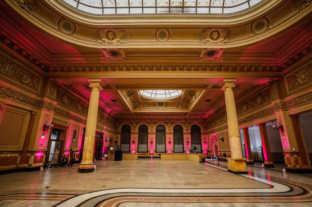 Main lobby interior at The Hibernia in San Francisco, CA.